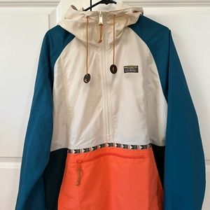 L.L. Bean Mountain Classic Anorak Multi Color Pull-Over Quarter Zip Jacket